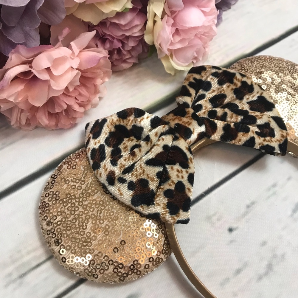 Minnie Mouse Leopard Bow Animal Kingdom Headband - Picture 5 of 16